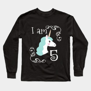 Unicorn 5th birthday Long Sleeve T-Shirt